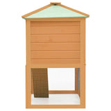vidaXL Animal Rabbit Cage Double Floor Solid Fir Wood vidaXL