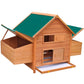 vidaXL Chicken Coop Wood Hen Poultry Run w/Double Nest Box Wooden Multi Colors vidaXL