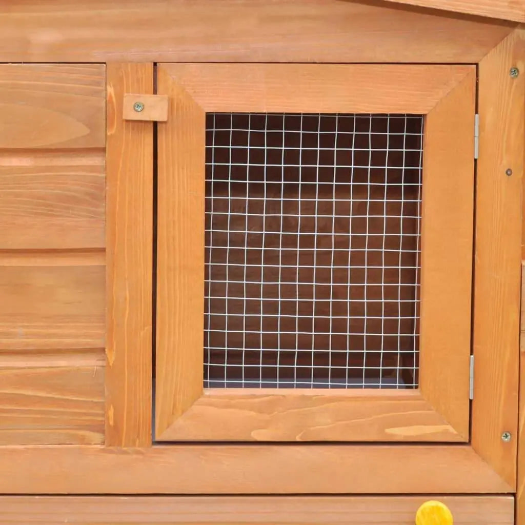 vidaXL Outdoor Large Rabbit Hutch Wood Small Animal Habitat Cage Multi Colors vidaXL