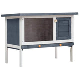 vidaXL Outdoor Rabbit Hutch 1 Layer Wood Pet Cage Raised Bunny Multi Colors vidaXL