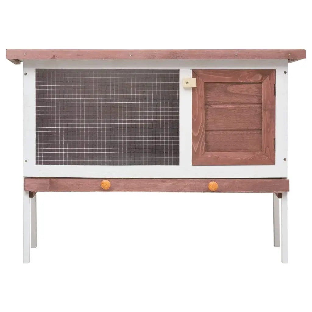 vidaXL Outdoor Rabbit Hutch 1 Layer Wood Pet Cage Raised Bunny Multi Colors vidaXL