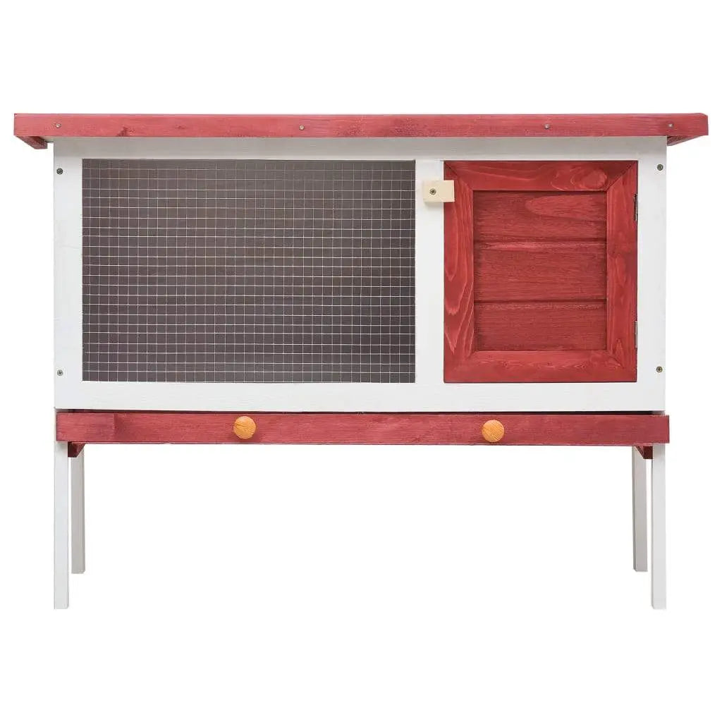 vidaXL Outdoor Rabbit Hutch 1 Layer Wood Pet Cage Raised Bunny Multi Colors vidaXL