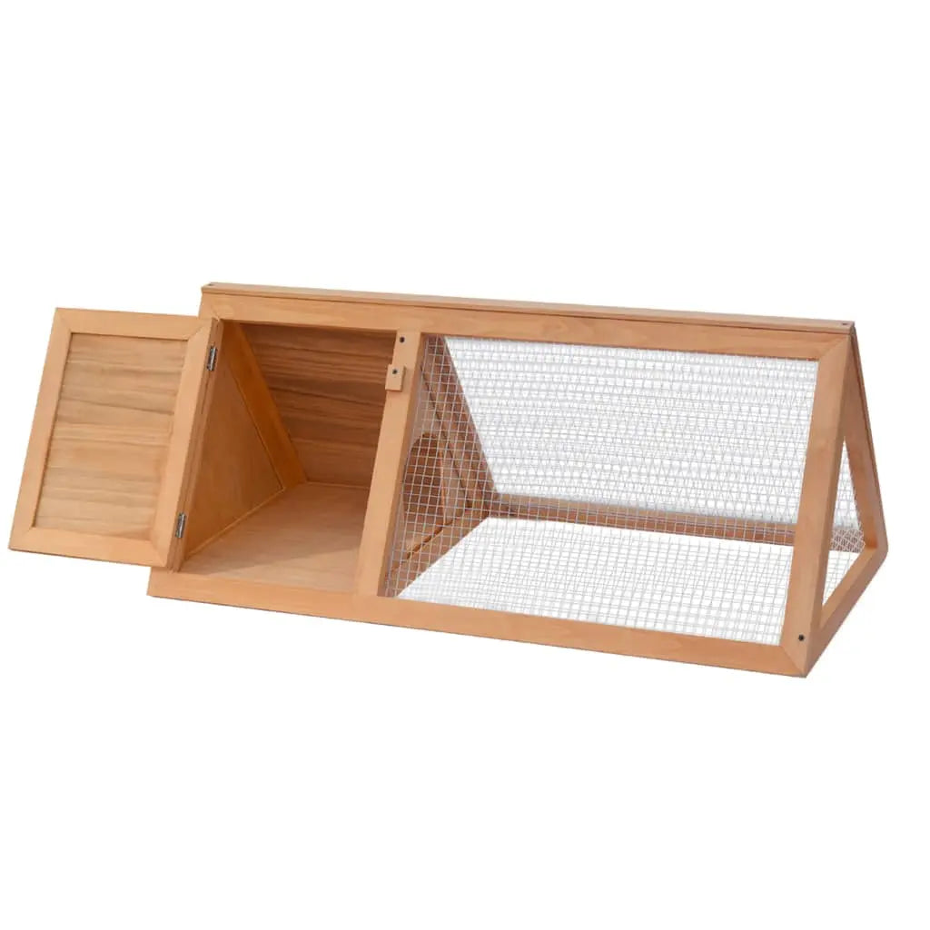 vidaXL Rabbit Hutch Wooden Outdoor Triangle Guinea Pet Animal Multi Colors vidaXL