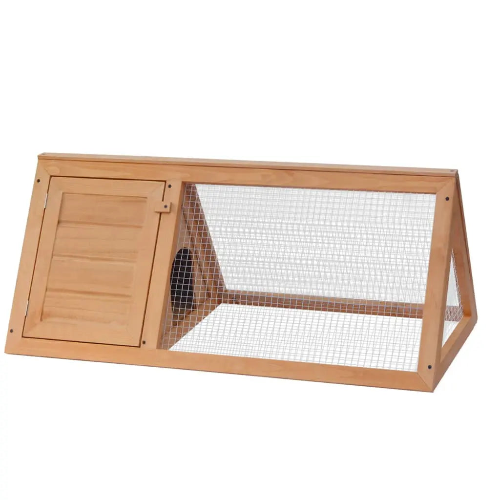 vidaXL Rabbit Hutch Wooden Outdoor Triangle Guinea Pet Animal Multi Colors vidaXL