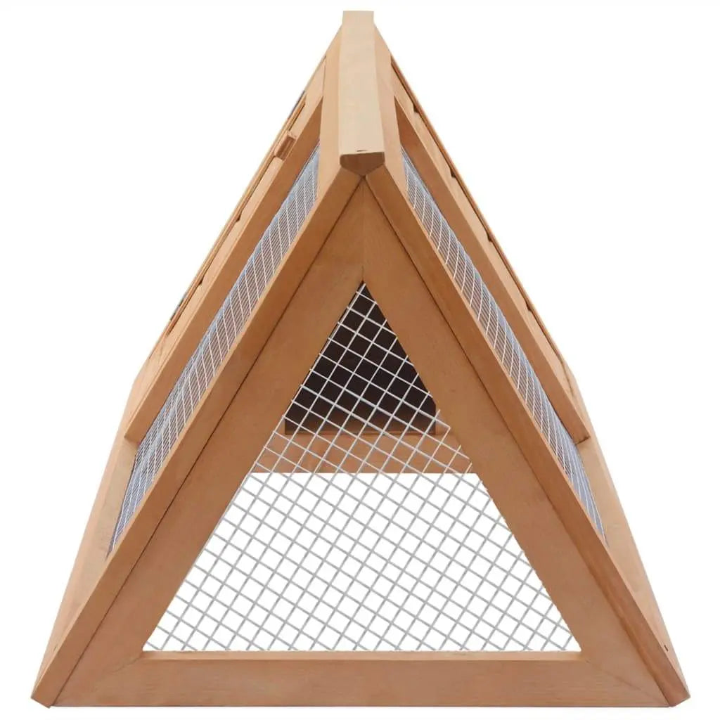 vidaXL Rabbit Hutch Wooden Outdoor Triangle Guinea Pet Animal Multi Colors vidaXL