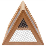 vidaXL Rabbit Hutch Wooden Outdoor Triangle Guinea Pet Animal Multi Colors vidaXL