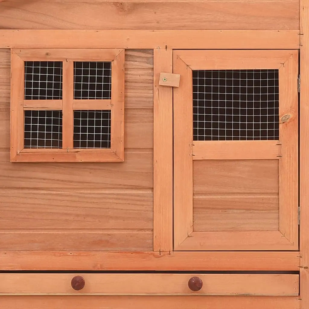 vidaXL Solid Fir Wood Chicken Coop with Nest Box Hen Cage House Multi Colors vidaXL