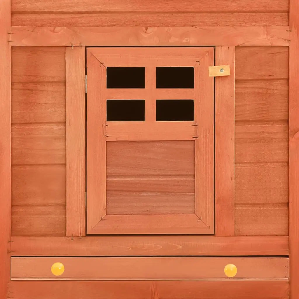 vidaXL Solid Fir Wood Outdoor Rabbit Hutch with Run Pet Cage Multi Colors vidaXL