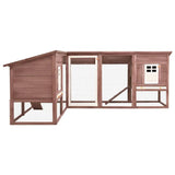 vidaXL Solid Fir Wood Outdoor Rabbit Hutch with Run Pet Cage Multi Colors vidaXL