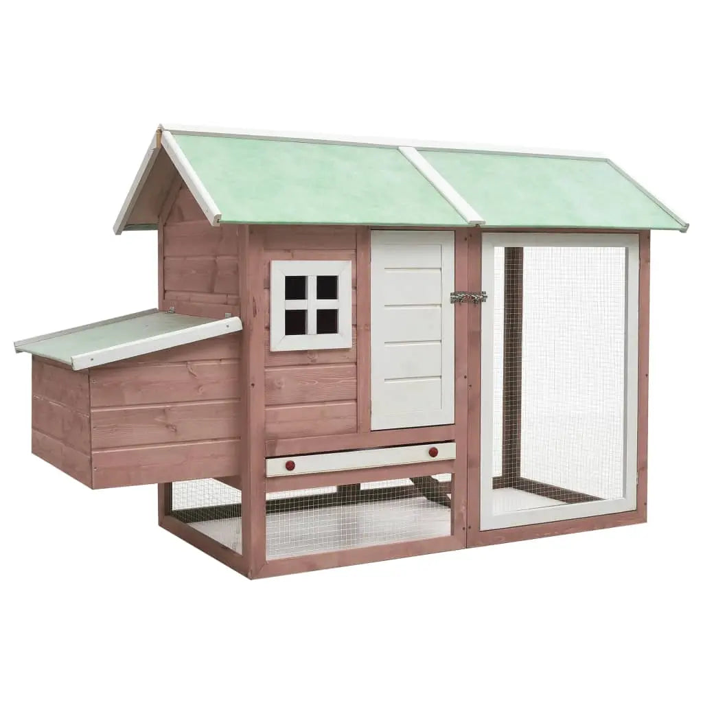 vidaXL Solid Pine & Fir Wood Chicken Cage Wooden Cage Hen House Multi Colors vidaXL