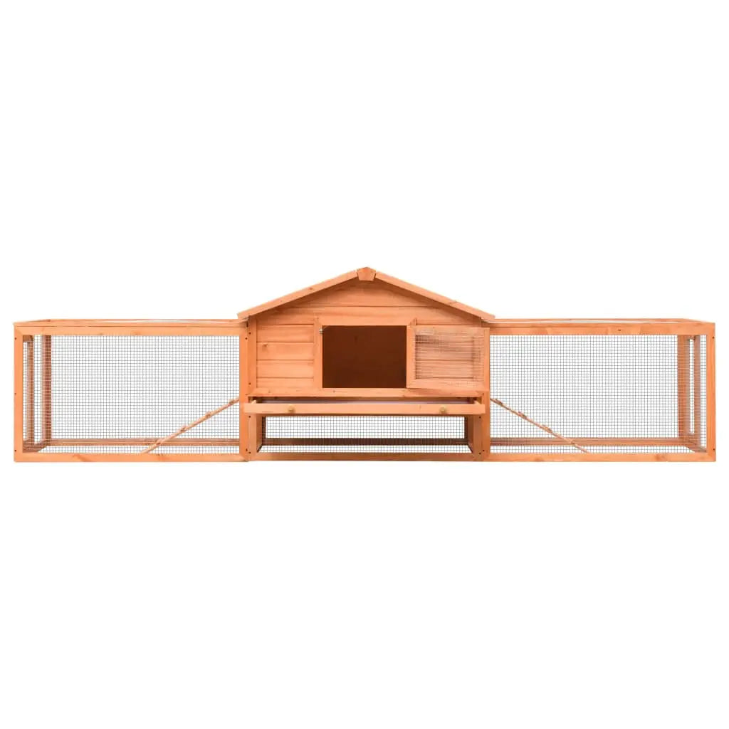 vidaXL Solid Pine & Fir Wood Rabbit Hutch Wooden Rabbit House Multi Colors vidaXL