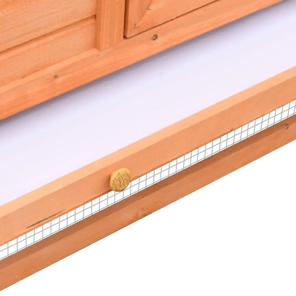 vidaXL Solid Pine & Fir Wood Rabbit Hutch Wooden Rabbit House Multi Colors vidaXL