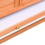 vidaXL Solid Pine & Fir Wood Rabbit Hutch Wooden Rabbit House Multi Colors vidaXL