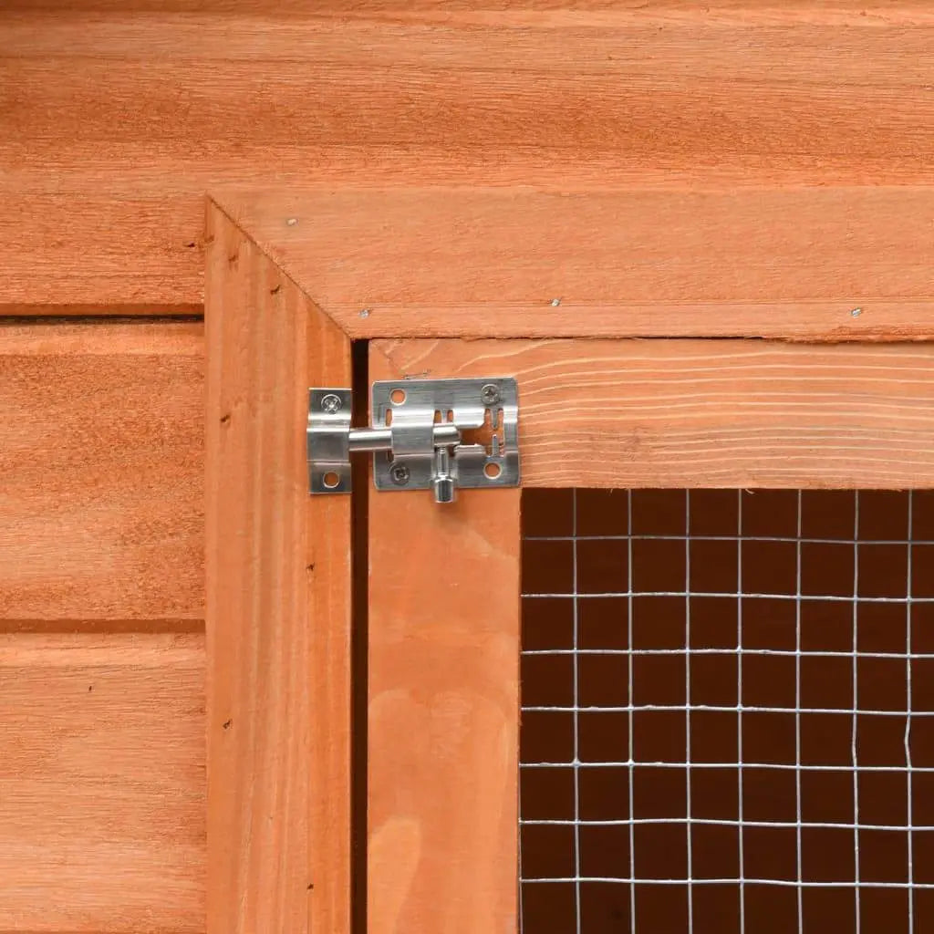 vidaXL Solid Pine & Fir Wood Rabbit Hutch Wooden Rabbit House Multi Colors vidaXL