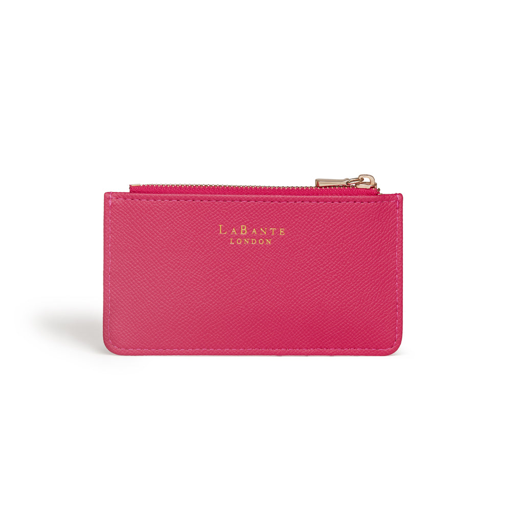 Pink Hot Coin & Card Holder | Vegan Leather-0