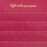 Pink Hot Coin & Card Holder | Vegan Leather-3